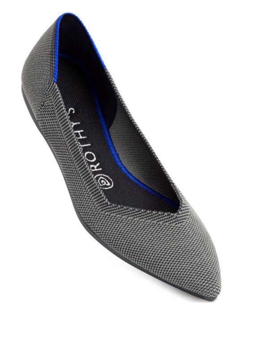 Rothy’s The Point Cloud Gray Birdseye Flats Sz  8.5W